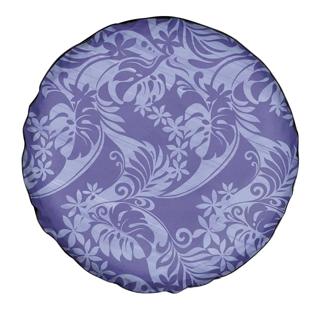 Tahiti Vareau Tiare Floral Spare Tire Cover Monstera Palm Tropical Leaves LT01 - Polynesian Pride