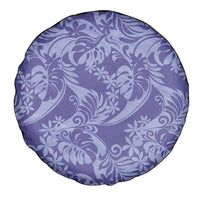 Tahiti Vareau Tiare Floral Spare Tire Cover Monstera Palm Tropical Leaves LT01 - Polynesian Pride