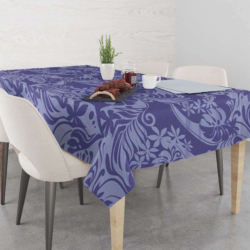 Tahiti Vareau Tiare Floral Tablecloth Monstera Palm Tropical Leaves LT01 - Polynesian Pride