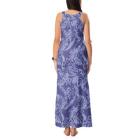 Tahiti Vareau Tiare Floral Tank Maxi Dress Monstera Palm Tropical Leaves LT01 - Polynesian Pride