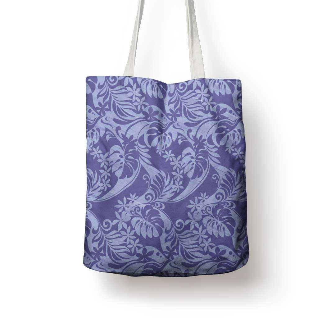Tahiti Vareau Tiare Floral Tote Bag Monstera Palm Tropical Leaves LT01 - Polynesian Pride