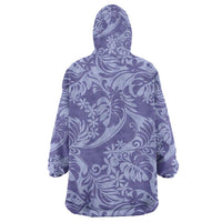 Tahiti Vareau Tiare Floral Wearable Blanket Hoodie Monstera Palm Tropical Leaves LT01 - Polynesian Pride