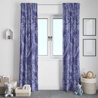 Tahiti Vareau Tiare Floral Window Curtain Monstera Palm Tropical Leaves - Polynesian Pride