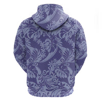 Tahiti Vareau Tiare Floral Zip Hoodie Monstera Palm Tropical Leaves LT01 - Polynesian Pride