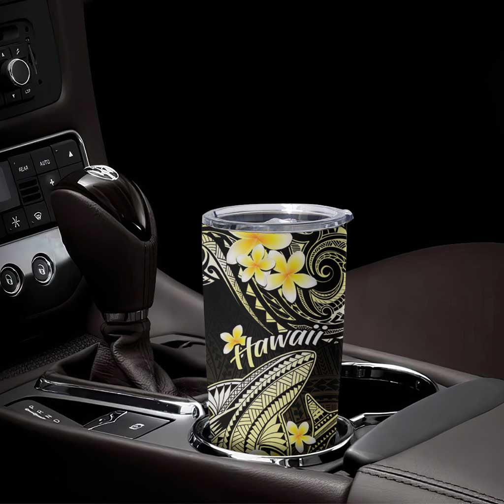 Hawaii Tumbler Cup Polynesian Shark with Kakau Gold Version LT01 - Polynesian Pride