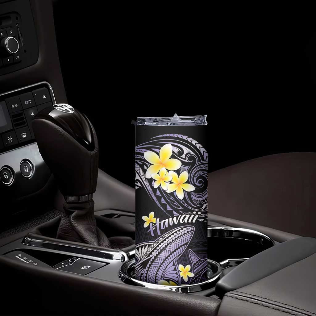 Hawaii Skinny Tumbler Polynesian Shark with Kakau Purple Version