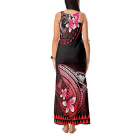 Hawaii Tank Maxi Dress Polynesian Shark with Kakau Red Version LT01 - Polynesian Pride
