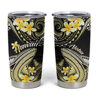 Hawaii Tumbler Cup Polynesian Shark with Kakau Yellow Version LT01 Yellow - Polynesian Pride