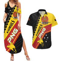 Custom PNG Couples Matching Summer Maxi Dress and Hawaiian Shirt The Kumuls Are On A Roll LT01 Black - Polynesian Pride