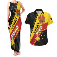 Custom PNG Couples Matching Tank Maxi Dress and Hawaiian Shirt The Kumuls Are On A Roll LT01 Black - Polynesian Pride