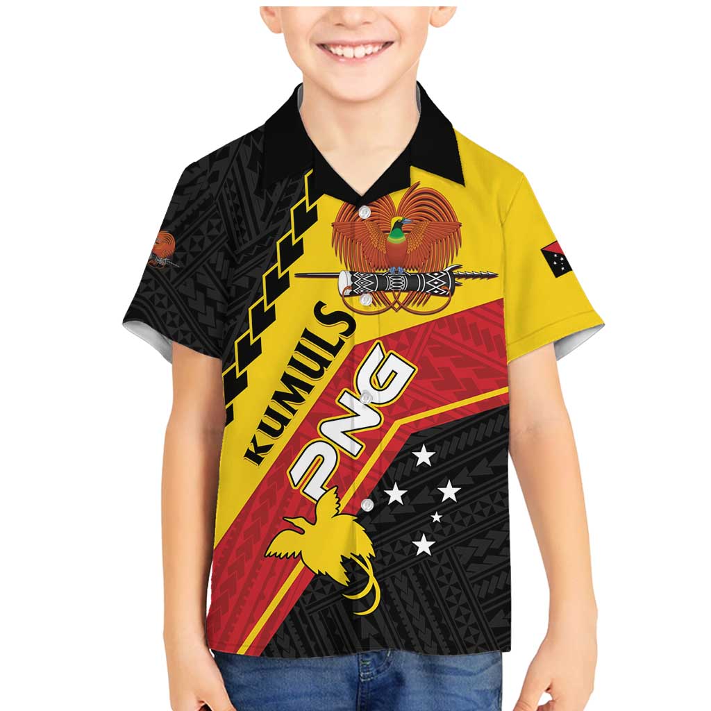Custom PNG Family Matching Mermaid Dress and Hawaiian Shirt The Kumuls Are On A Roll LT01 Son's Shirt Black - Polynesian Pride