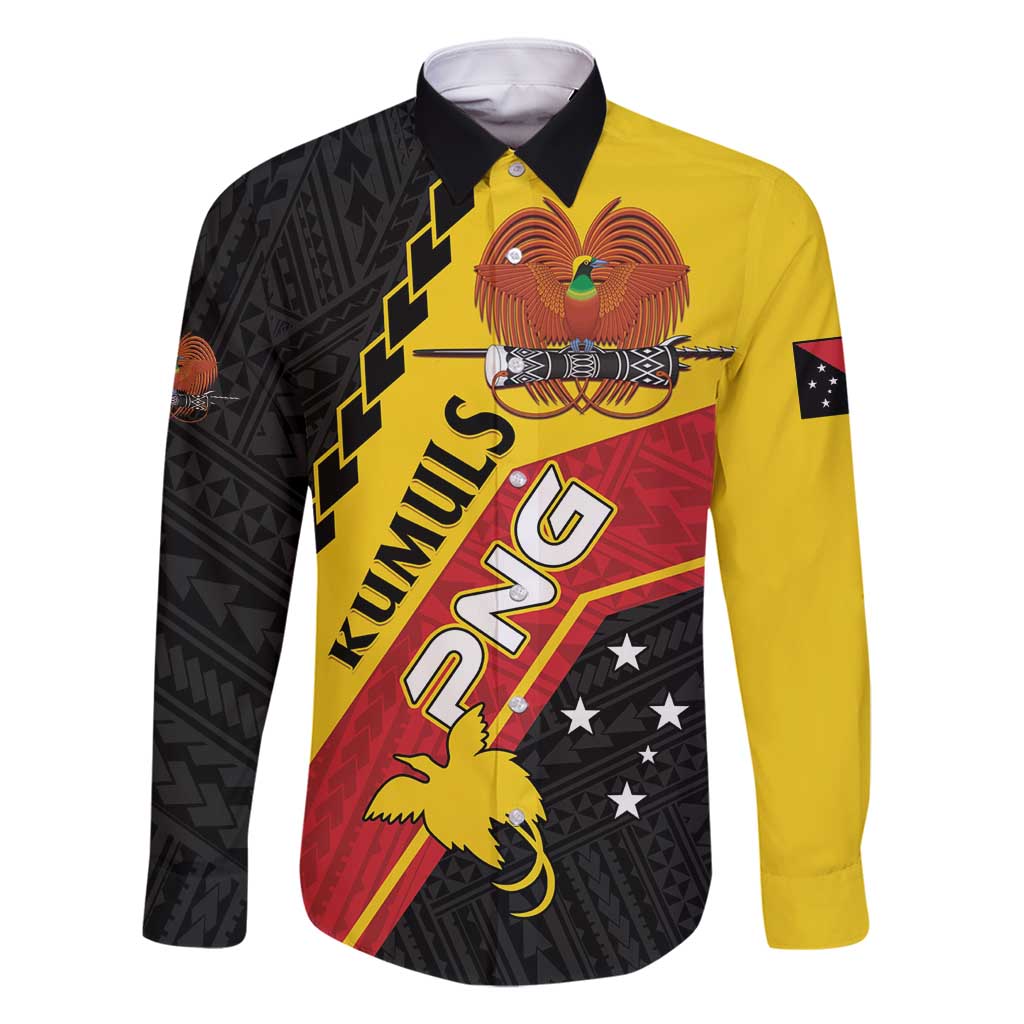 Custom PNG Family Matching Off Shoulder Short Dress and Hawaiian Shirt The Kumuls Are On A Roll LT01 Dad's Shirt - Long Sleeve Black - Polynesian Pride