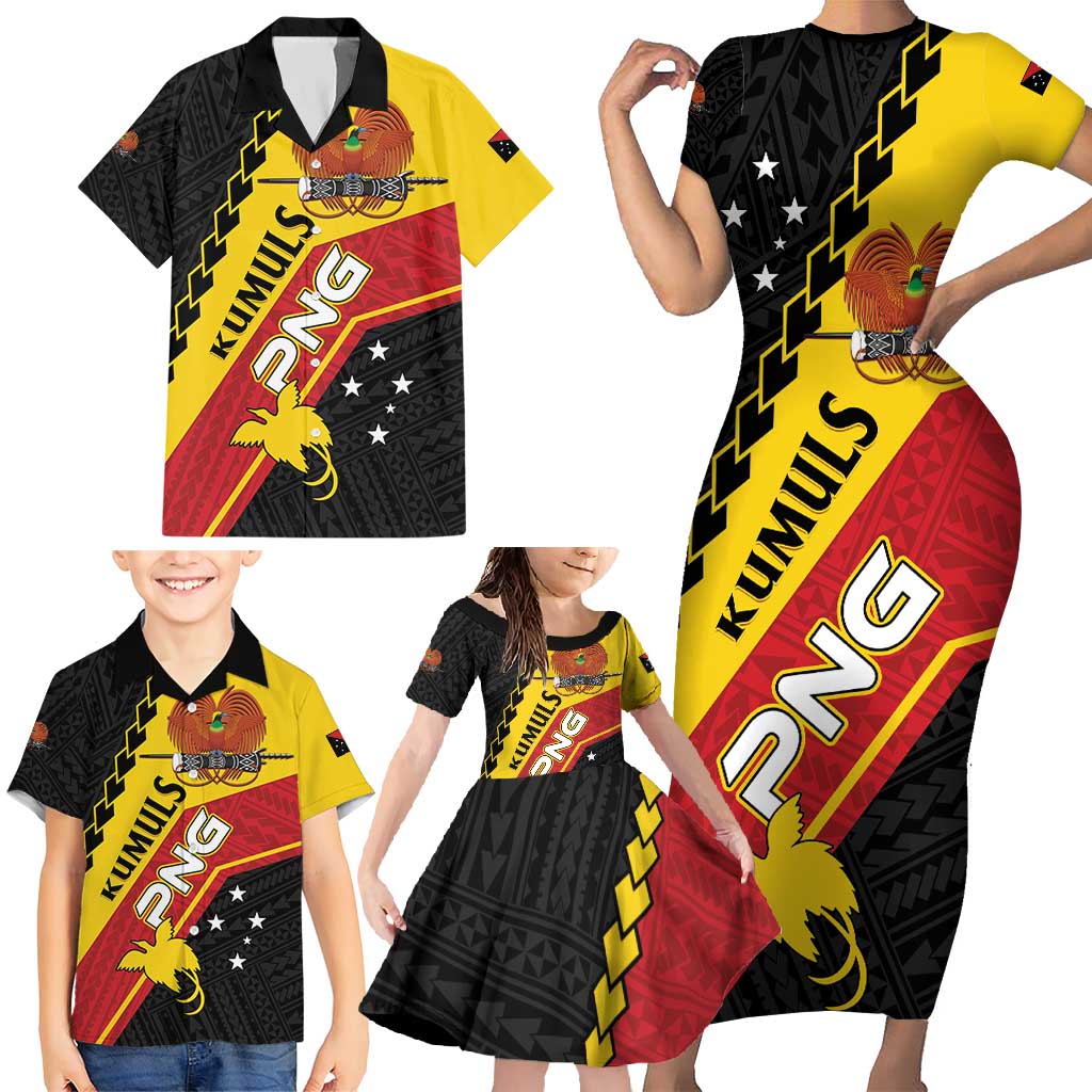 Custom PNG Family Matching Short Sleeve Bodycon Dress and Hawaiian Shirt The Kumuls Are On A Roll LT01 - Polynesian Pride