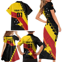 Custom PNG Family Matching Short Sleeve Bodycon Dress and Hawaiian Shirt The Kumuls Are On A Roll LT01 - Polynesian Pride