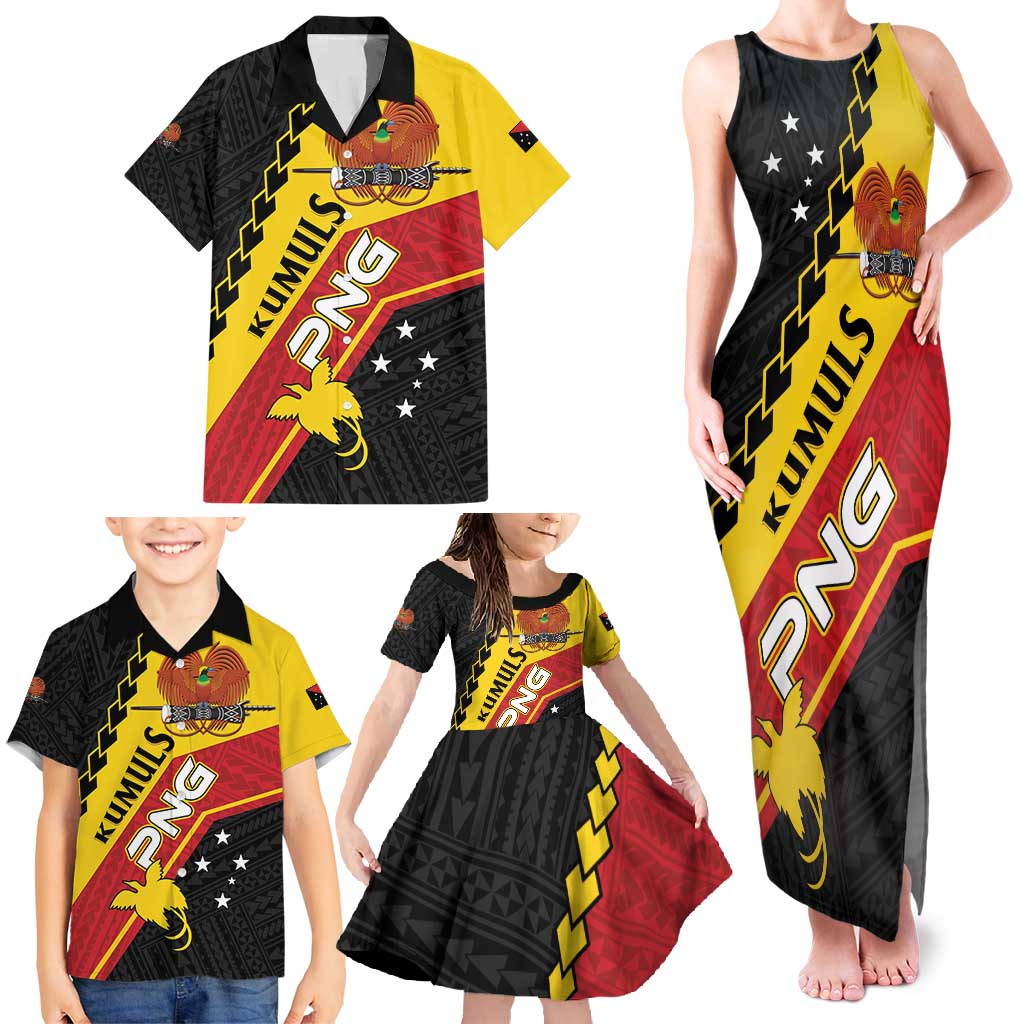 Custom PNG Family Matching Tank Maxi Dress and Hawaiian Shirt The Kumuls Are On A Roll LT01 - Polynesian Pride