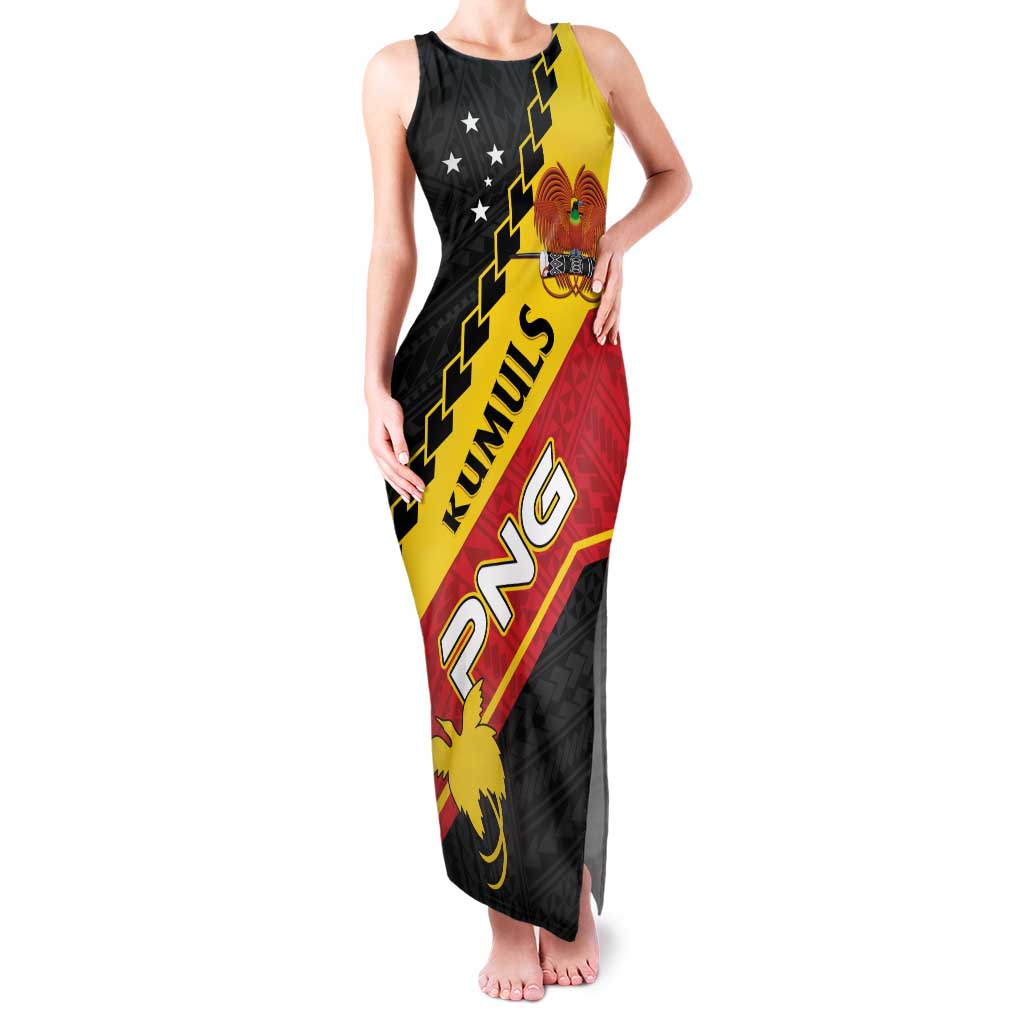 Custom PNG Family Matching Tank Maxi Dress and Hawaiian Shirt The Kumuls Are On A Roll LT01 Mom's Dress Black - Polynesian Pride