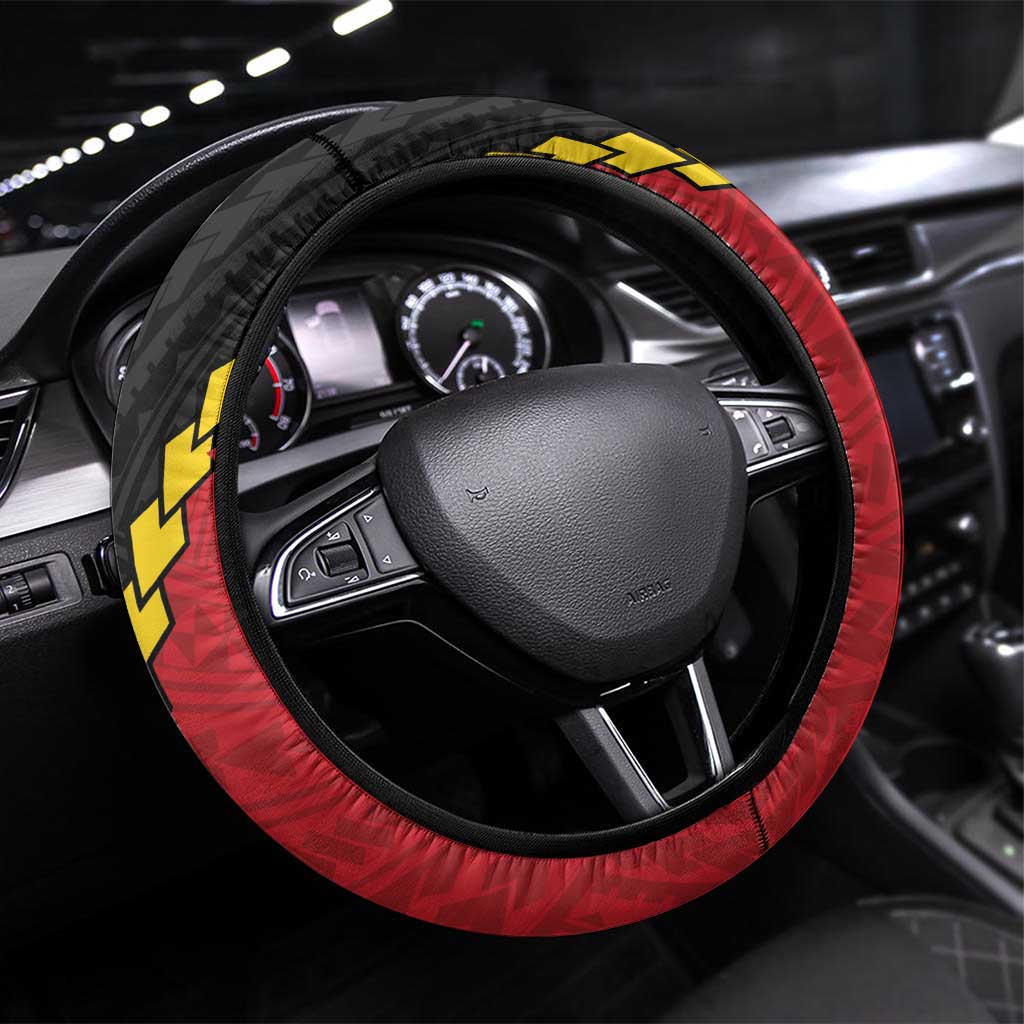 PNG Steering Wheel Cover The Kumuls Are On A Roll LT01 Universal Fit Black - Polynesian Pride