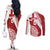 Custom Tonga Rugby Mate Maa Couples Matching Off The Shoulder Long Sleeve Dress and Long Sleeve Button Shirt Ngatu Pattern