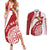 Custom Tonga Rugby Mate Maa Couples Matching Summer Maxi Dress and Long Sleeve Button Shirt Ngatu Pattern