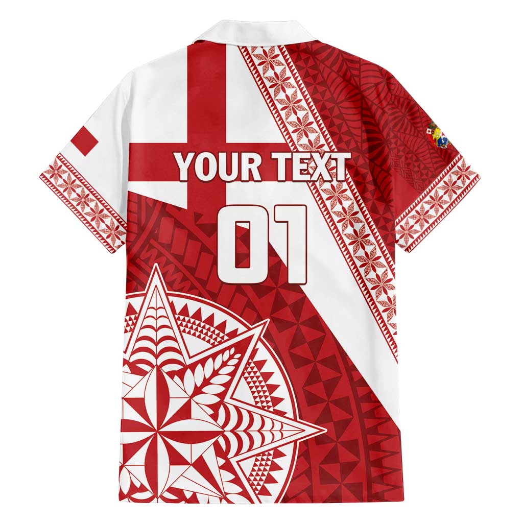 Custom Tonga Rugby Mate Maa Family Matching Long Sleeve Bodycon Dress and Hawaiian Shirt Ngatu Pattern LT01 - Polynesian Pride