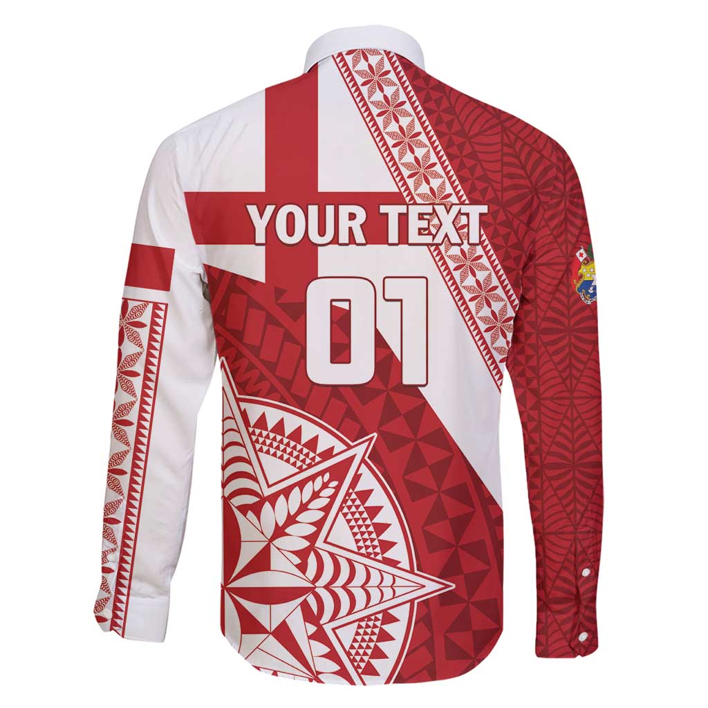 Custom Tonga Rugby Mate Maa Family Matching Long Sleeve Bodycon Dress and Hawaiian Shirt Ngatu Pattern LT01 - Polynesian Pride