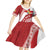 Custom Tonga Rugby Mate Maa Kid Short Sleeve Dress Ngatu Pattern