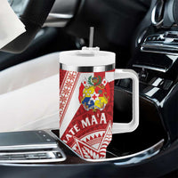 Tonga Rugby Mate Maa Tumbler With Handle Ngatu Pattern