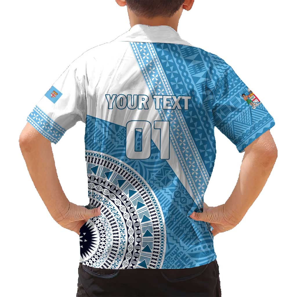 Custom Fiji Rugby Bati Family Matching Off Shoulder Maxi Dress and Hawaiian Shirt Tapa Pattern LT01 - Polynesian Pride