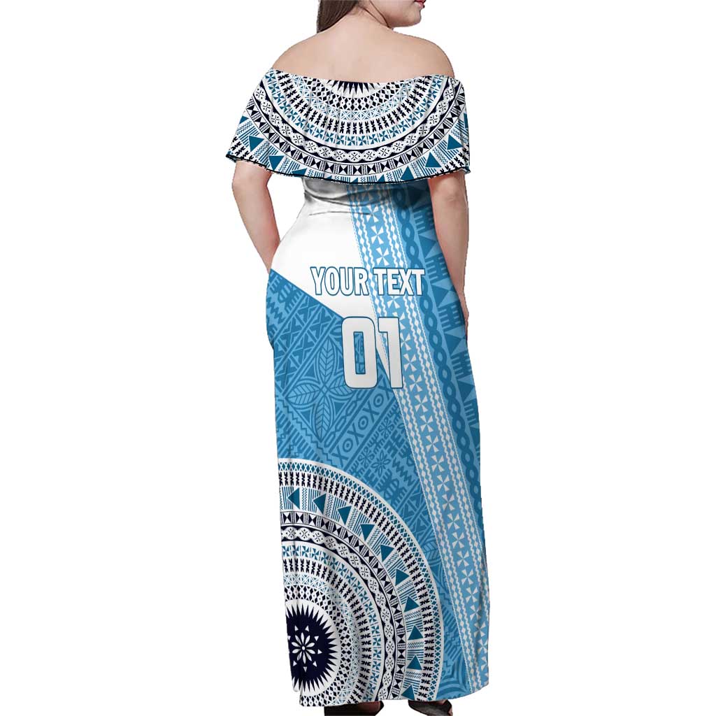 Custom Fiji Rugby Bati Family Matching Off Shoulder Maxi Dress and Hawaiian Shirt Tapa Pattern LT01 - Polynesian Pride