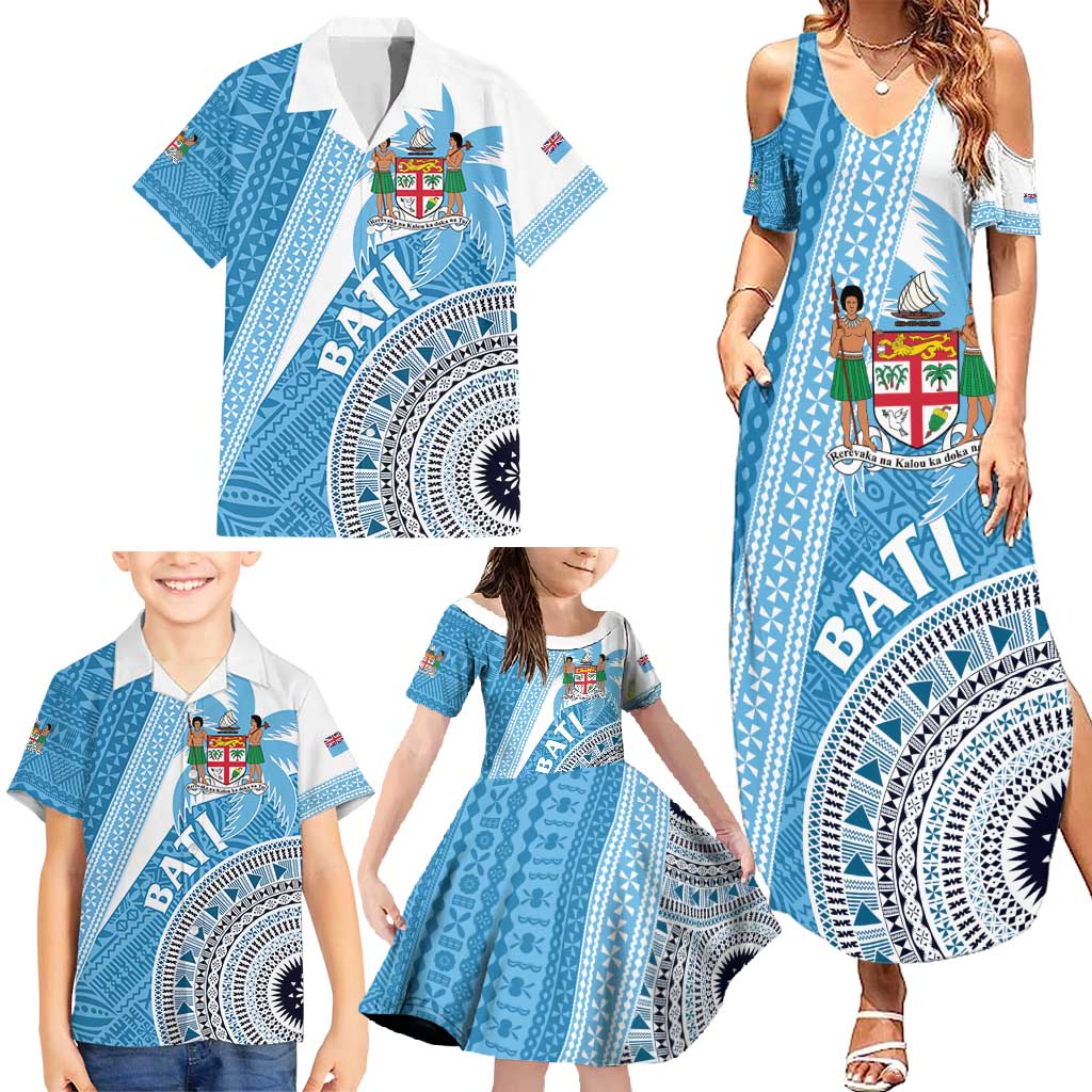 Custom Fiji Rugby Bati Family Matching Summer Maxi Dress and Hawaiian Shirt Tapa Pattern LT01 - Polynesian Pride