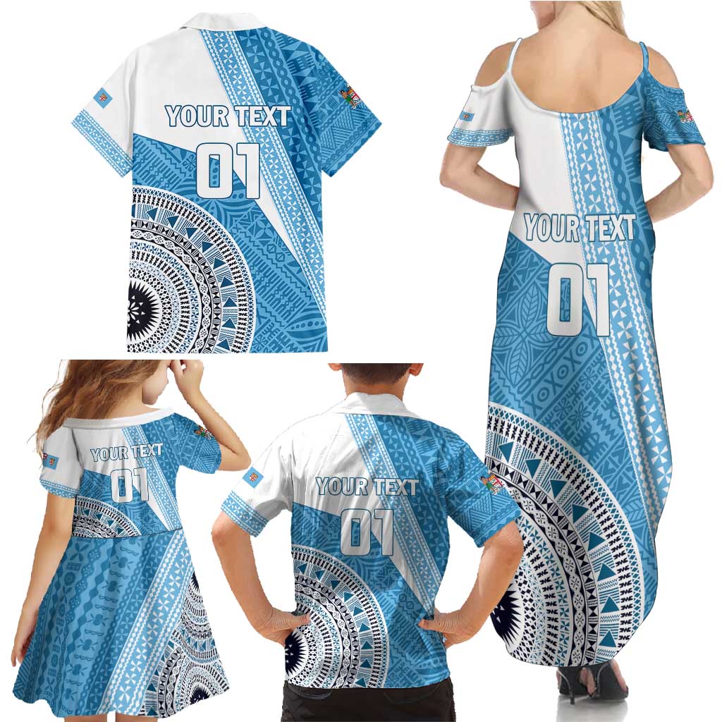 Custom Fiji Rugby Bati Family Matching Summer Maxi Dress and Hawaiian Shirt Tapa Pattern LT01 - Polynesian Pride