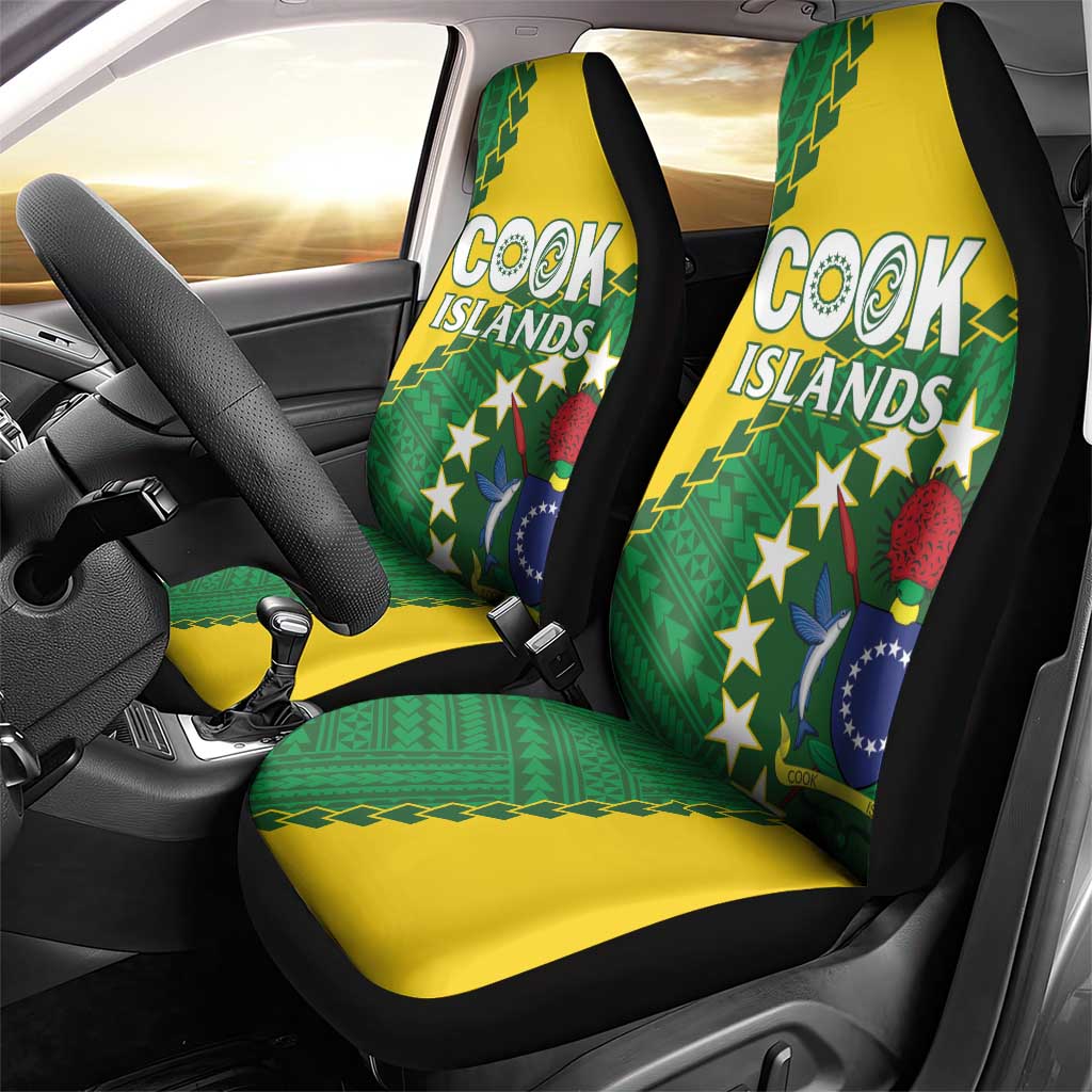 Cook Islands Rugby Kukis Car Seat Cover Circle Stars LT01 - Polynesian Pride