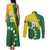 Custom Cook Islands Rugby Kukis Couples Matching Tank Maxi Dress and Long Sleeve Button Shirt Circle Stars