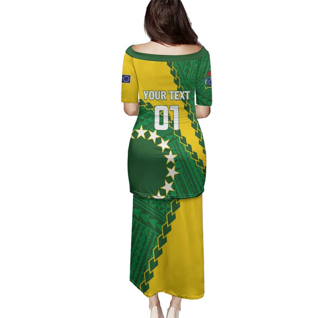Custom Cook Islands Rugby Kukis Family Matching Puletasi and Hawaiian Shirt Circle Stars LT01 - Polynesian Pride