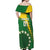 Custom Cook Islands Rugby Kukis Off Shoulder Maxi Dress Circle Stars