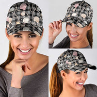 Hawaiian Ocean Seashells Classic Cap Black Palaka Pattern
