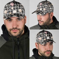 Hawaiian Ocean Seashells Classic Cap Black Palaka Pattern