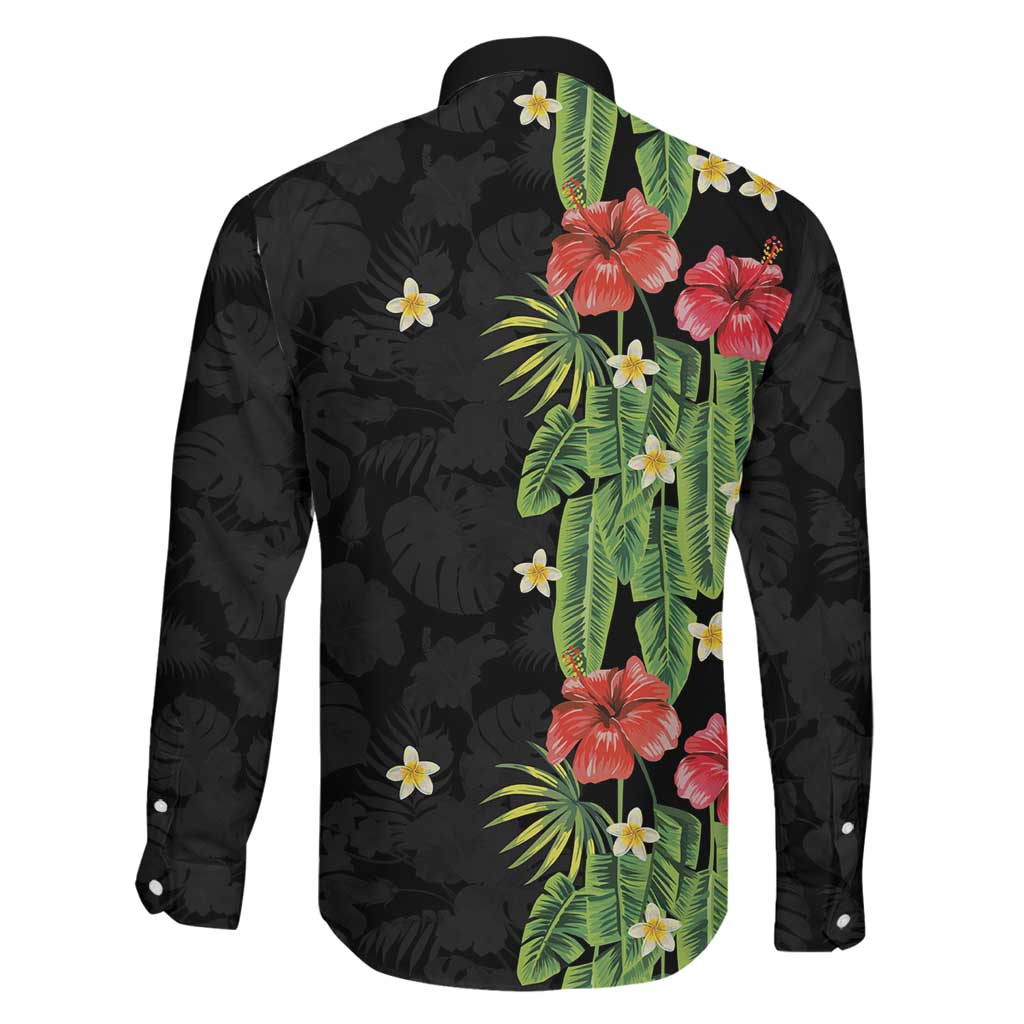 Hawaiian Hibiscus Plumeria Family Matching Mermaid Dress and Hawaiian Shirt Tropical Leaves LT01 - Polynesian Pride