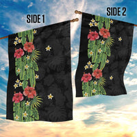 Hawaiian Hibiscus Plumeria Garden Flag Tropical Leaves