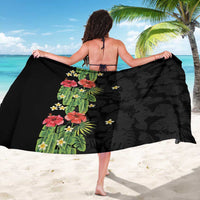 Hawaiian Hibiscus Plumeria Sarong Tropical Leaves