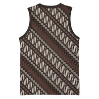 Yogyakarta Parang Batik Motifs Basketball Jersey Indonesian Traditional Pattern LT01 - Polynesian Pride