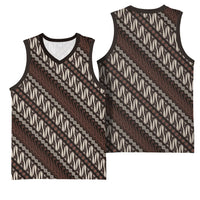 Yogyakarta Parang Batik Motifs Basketball Jersey Indonesian Traditional Pattern LT01 - Polynesian Pride