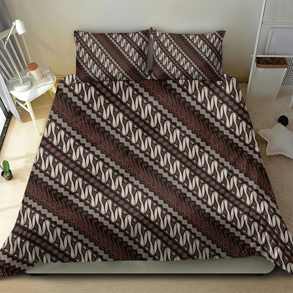 Yogyakarta Parang Batik Motifs Bedding Set Indonesian Traditional Pattern