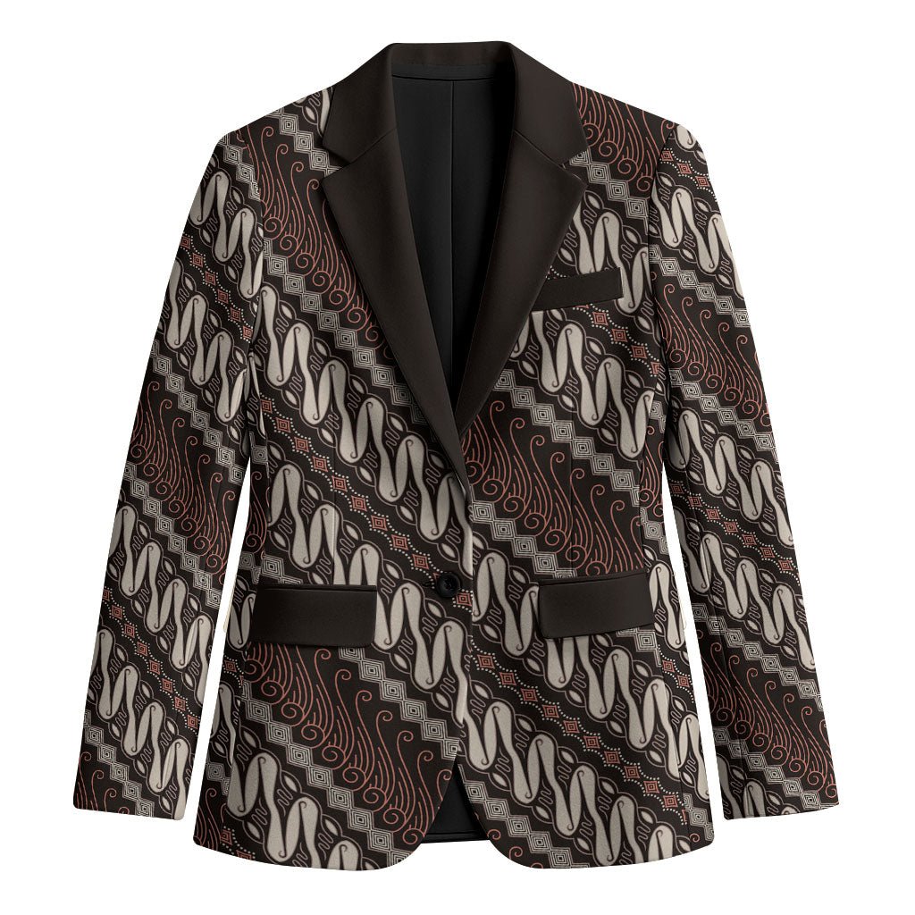 Yogyakarta Parang Batik Motifs Blazer Indonesian Traditional Pattern