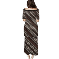 Yogyakarta Parang Batik Motifs Family Matching Puletasi and Hawaiian Shirt Indonesian Traditional Pattern LT01 - Polynesian Pride