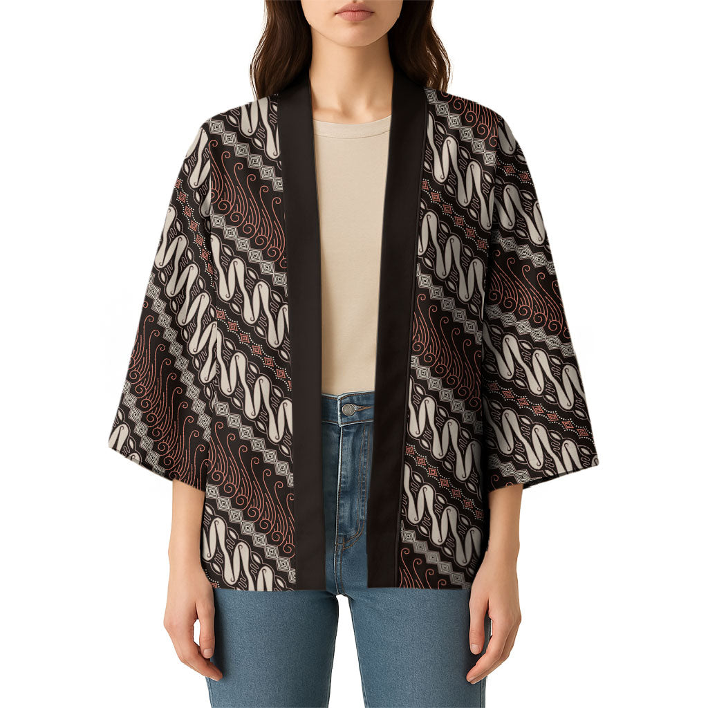 Yogyakarta Parang Batik Motifs Kimono Indonesian Traditional Pattern