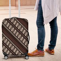 Yogyakarta Parang Batik Motifs Luggage Cover Indonesian Traditional Pattern LT01 Brown - Polynesian Pride