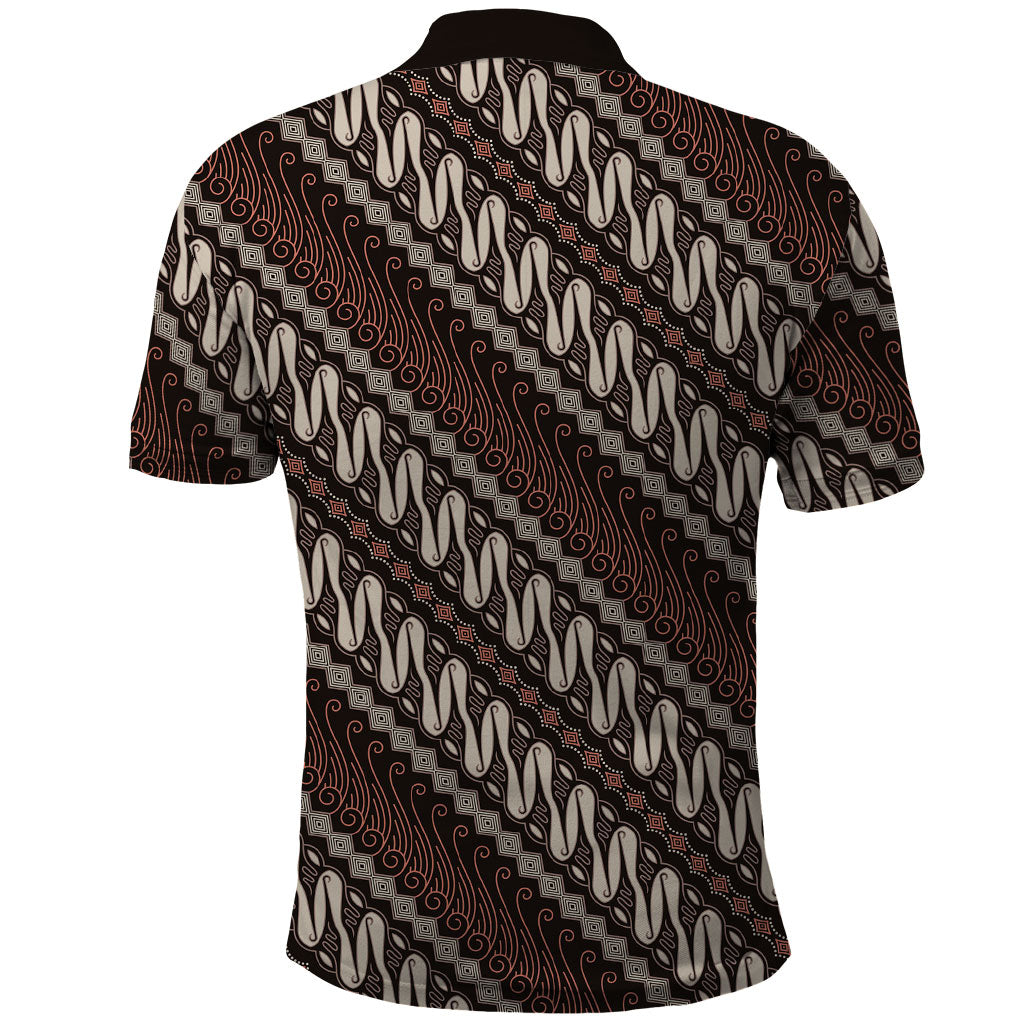 Yogyakarta Parang Batik Motifs Polo Shirt Indonesian Traditional Pattern
