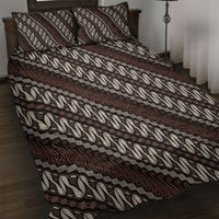 Yogyakarta Parang Batik Motifs Quilt Bed Set Indonesian Traditional Pattern