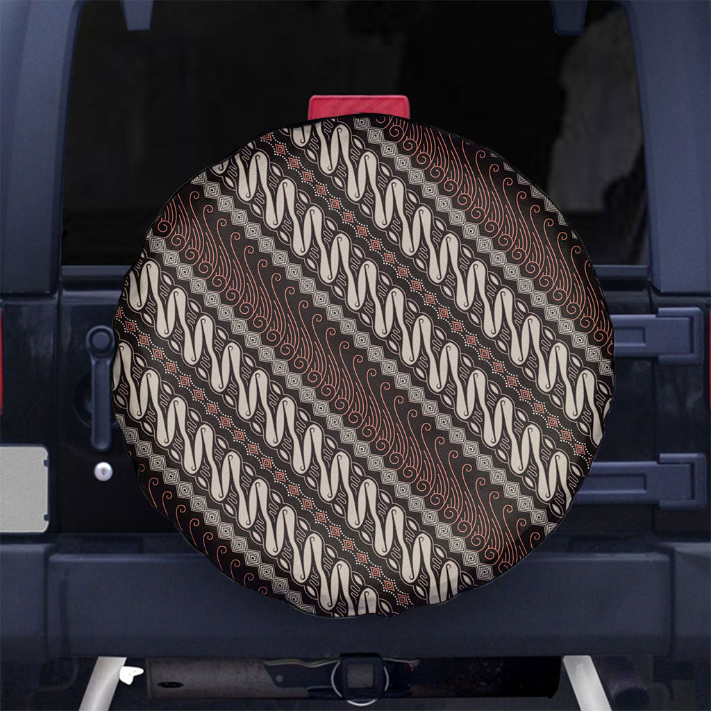 Yogyakarta Parang Batik Motifs Spare Tire Cover Indonesian Traditional Pattern